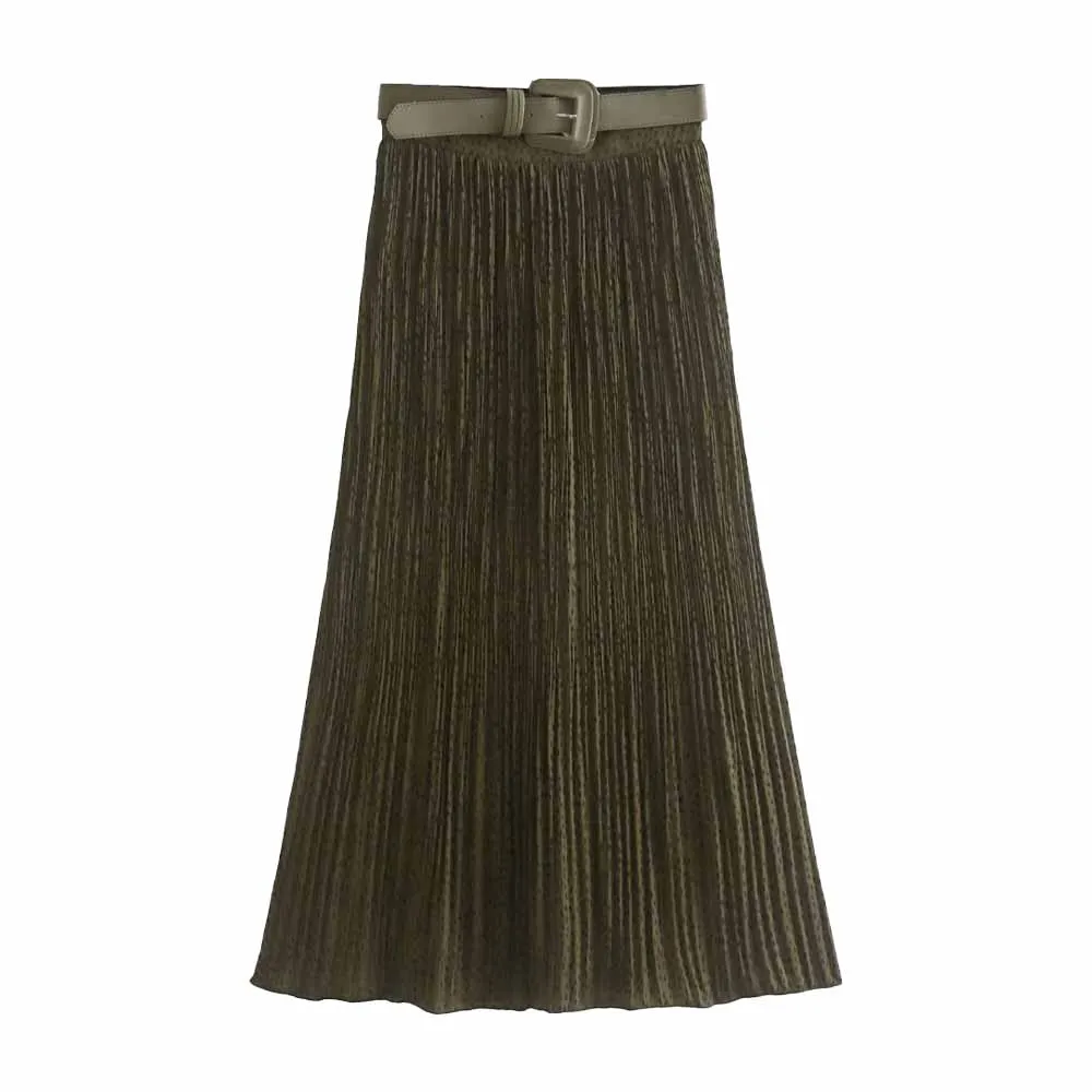 TRAF WOMEN 2022 New Fall/Winter with Belt Printed Pleated Skirt High Waist Casual Chic Female Fashion Elegant Skirt 1165051
TRAF WOMEN 2022 New Fall/Winter with Belt Printed Pleated Skirt High Waist Casual Chic Female Fashion Elegant Skirt 1165051