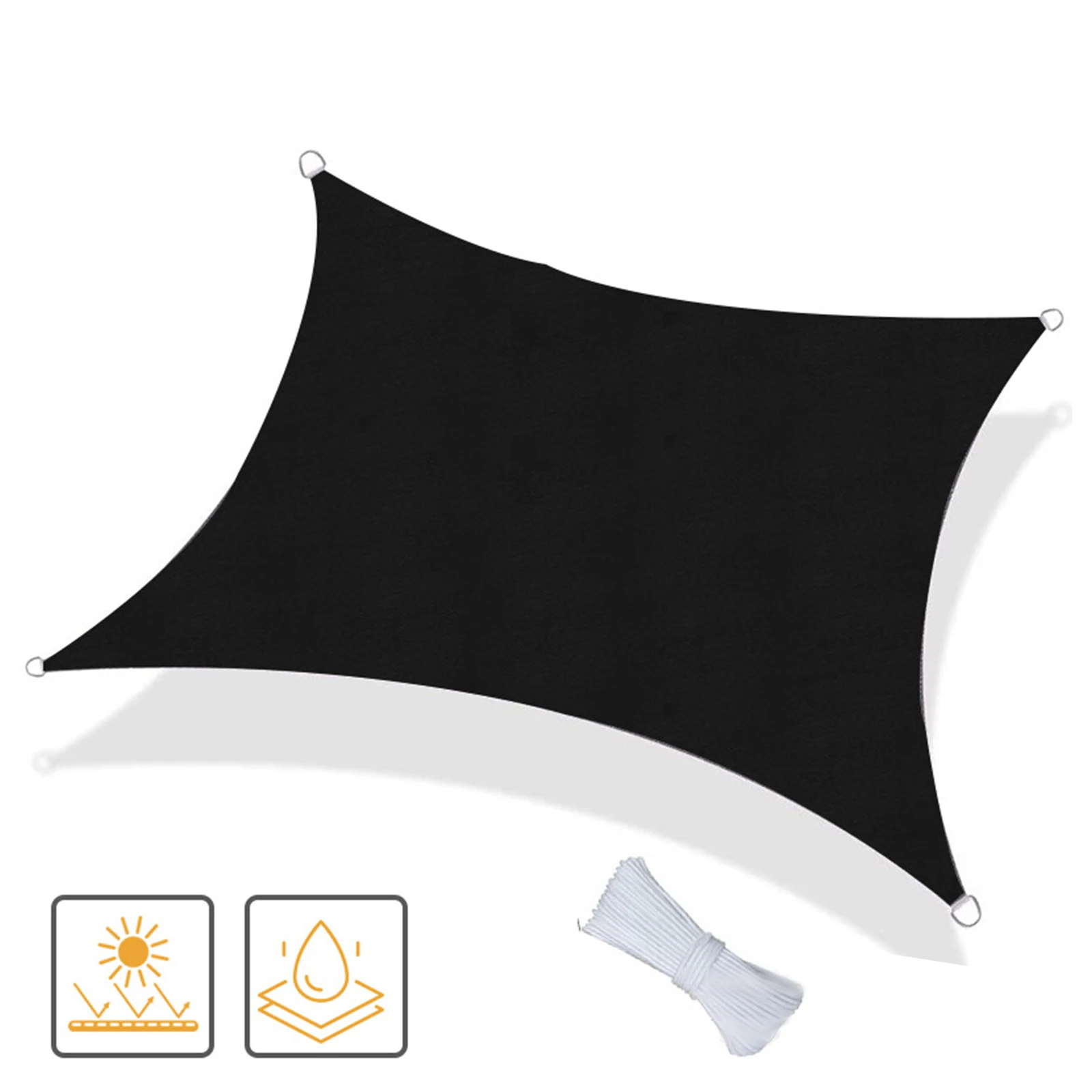 Sun Shade Sail 3x3m Square Waterproof 98% UV Block with Mount Ropes Water Resistant Shade Dispenser 420D Polyester UV Protection
Sun Shade Sail 3x3m Square Waterproof 98% UV Block with Mount Ropes Water Resistant Shade Dispenser 420D Polyester UV Protection