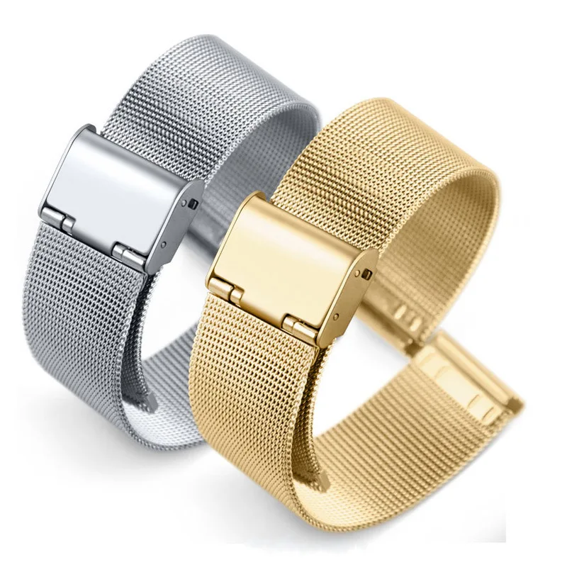 Mesh Milanese Watchband 24mm 22mm 20mm 18mm 16mm 14mm 12mm Silver Black Gold Bracelet Stainless Steel Metal Replacement Strap
Mesh Milanese Watchband 24mm 22mm 20mm 18mm 16mm 14mm 12mm Silver Black Gold Bracelet Stainless Steel Metal Replacement Strap