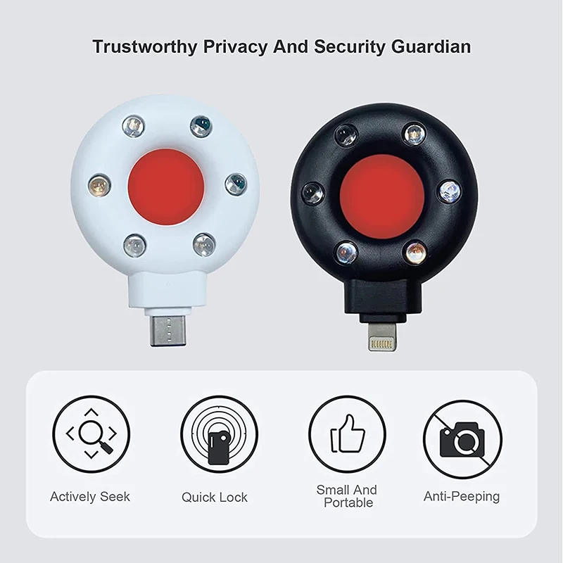 USB-C Portable Anti Candid Camera Detector For Outdoor Travel Hotel Rental Anti-Theft Camera LED IR Alarm Detector
USB-C Portable Anti Candid Camera Detector For Outdoor Travel Hotel Rental Anti-Theft Camera LED IR Alarm Detector