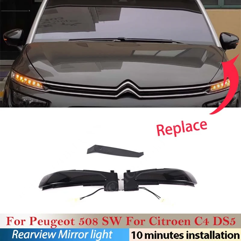 Поворотный сигнал для Peugeot 508 SW для Citroen C4 DS5 2013 ~ 2017, светодиодный Динамический указатель поворота, последовательный индикатор бокового зеркала, светильник катор 2016
Поворотный сигнал для Peugeot 508 SW для Citroen C4 DS5 2013 ~ 2017, светодиодный Динамический указатель поворота, последовательный индикатор бокового зеркала, светильник катор 2016