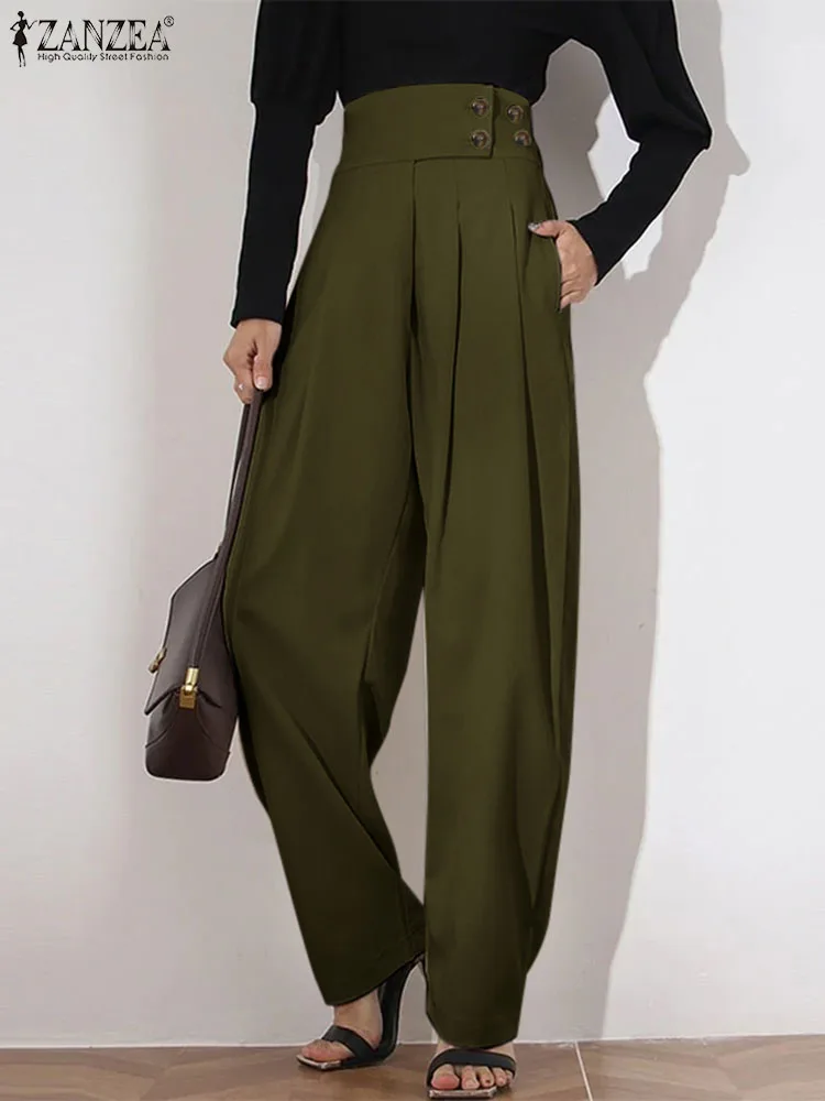 ZANZEA Elegant High Waist Women Pants Office Lady Pleated Casual Long Trousers 2023 Summer Commtuing Solid Work Wear Pantalon
ZANZEA Elegant High Waist Women Pants Office Lady Pleated Casual Long Trousers 2023 Summer Commtuing Solid Work Wear Pantalon