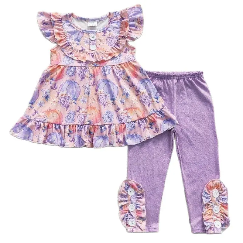 Thanksgiving Day Kids Clothes Boutique Pumpkin Floral Purple Tops Bottoms Sets For Baby Girls Cute Ruffled Outfits 1-14 Years
Thanksgiving Day Kids Clothes Boutique Pumpkin Floral Purple Tops Bottoms Sets For Baby Girls Cute Ruffled Outfits 1-14 Years