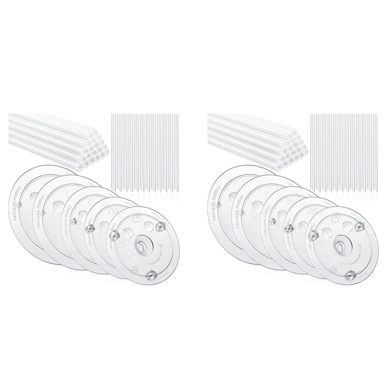 2Set Plastic Cake Dowel Rods Set 10 Cake Separator Plates For 4, 6, 8, 10, 12 Inch Cakes,Clear Cake Stacking Dowels 
2Set Plastic Cake Dowel Rods Set 10 Cake Separator Plates For 4, 6, 8, 10, 12 Inch Cakes,Clear Cake Stacking Dowels