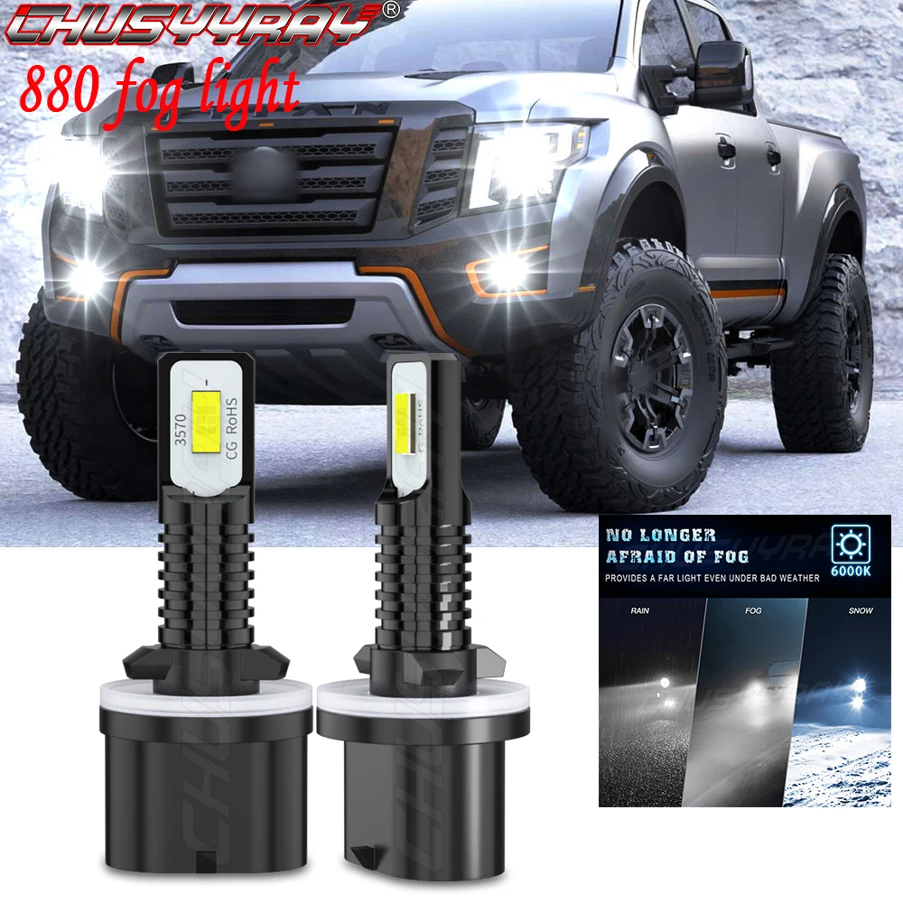 CHUSYYRAY 2x 880 Led Fog light Compatible For Nissan Titan 2004-2015 Bulbs 892 893 899 890 Replacement Bulbs
CHUSYYRAY 2x 880 Led Fog light Compatible For Nissan Titan 2004-2015 Bulbs 892 893 899 890 Replacement Bulbs