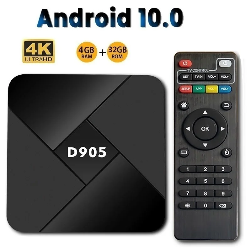 ТВ-приставка D905, Android 10,0, 4 + 32 ГБ, Wi-Fi, 2,4G, 4K, Amlogic S905X/Youtube
ТВ-приставка D905, Android 10,0, 4 + 32 ГБ, Wi-Fi, 2,4G, 4K, Amlogic S905X/Youtube