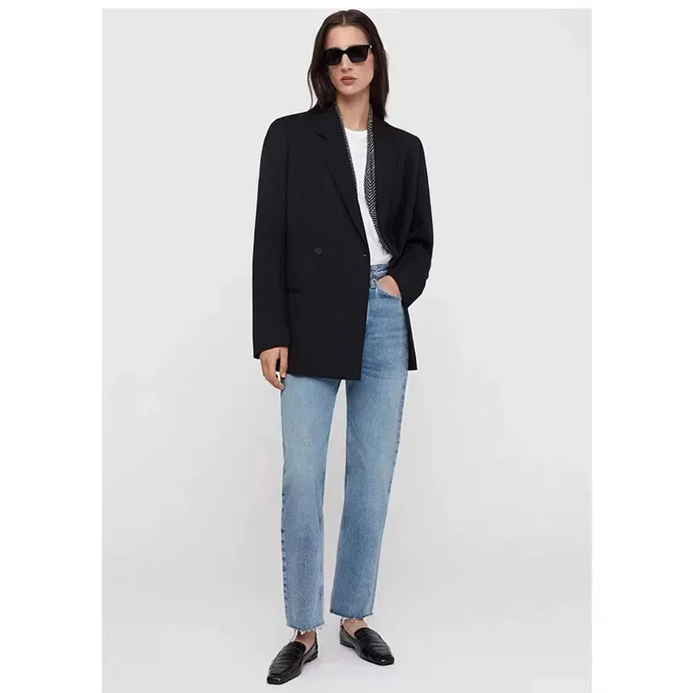 New Suit Women's Clothing Double-breasted Suit Jacket Casual Commuting Mid-length Career Suits Outerwear Women Clothing
New Suit Women's Clothing Double-breasted Suit Jacket Casual Commuting Mid-length Career Suits Outerwear Women Clothing