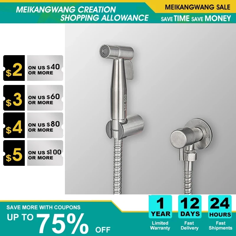 Portable Bidet Sprayer Brushed Stainless Steel Toilet Bidet faucet Bathroom Shattaf Valve Jet Set hygienic shower
Portable Bidet Sprayer Brushed Stainless Steel Toilet Bidet faucet Bathroom Shattaf Valve Jet Set hygienic shower