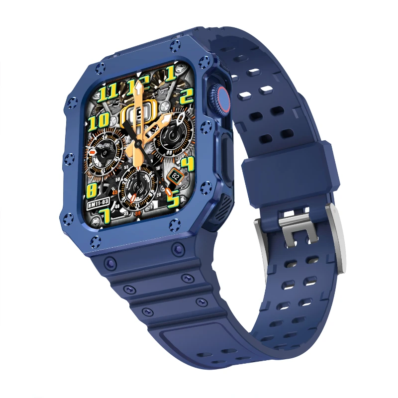 Защитный чехол из углеродного волокна для iWatch 8 7 6 5 4 SE, высококлассный комплект для модификации умных часов для Apple Watch 44 мм 45 мм, аксессуары 
Защитный чехол из углеродного волокна для iWatch 8 7 6 5 4 SE, высококлассный комплект для модификации умных часов для Apple Watch 44 мм 45 мм, аксессуары