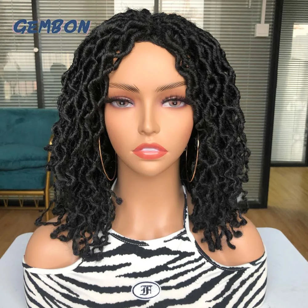Синтетический парик Dreadlock из искусственных необработанных коротких волос афро