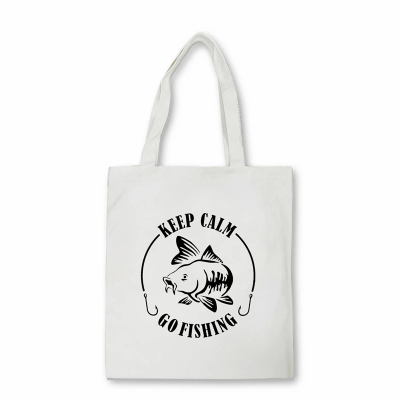Keep Calm Go Fishinger Men funny canvas bag casual print tote bag large capacity shopper bag women shoulder bag Bolsas
Keep Calm Go Fishinger Men funny canvas bag casual print tote bag large capacity shopper bag women shoulder bag Bolsas