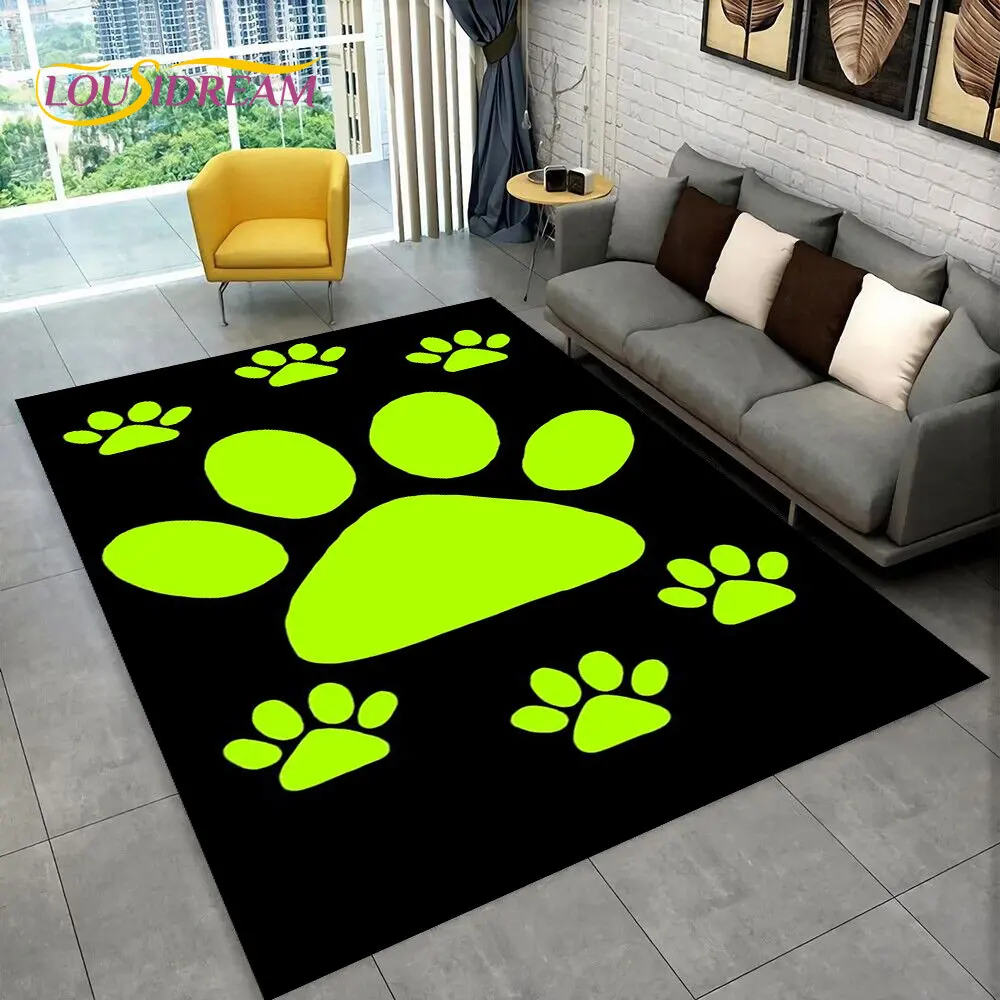 

Pets Footprint Sole Series 3D Area Rug Large,Carpet Rug for Living Room Bedroom Sofa Doormat Decoration,kids Non-slip Floor Mat