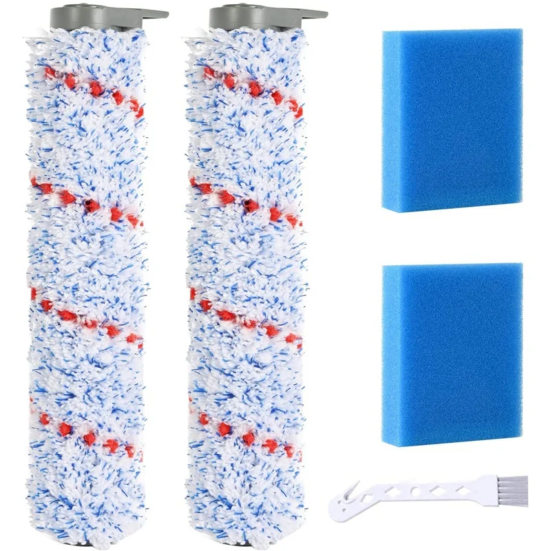 Replacement Brush Roller For Tineco Ifloor Wet Dry Cordless Vacuum Cleaner, 2 Pack Roller Brush +2 Pre-Filter Foam
Replacement Brush Roller For Tineco Ifloor Wet Dry Cordless Vacuum Cleaner, 2 Pack Roller Brush +2 Pre-Filter Foam