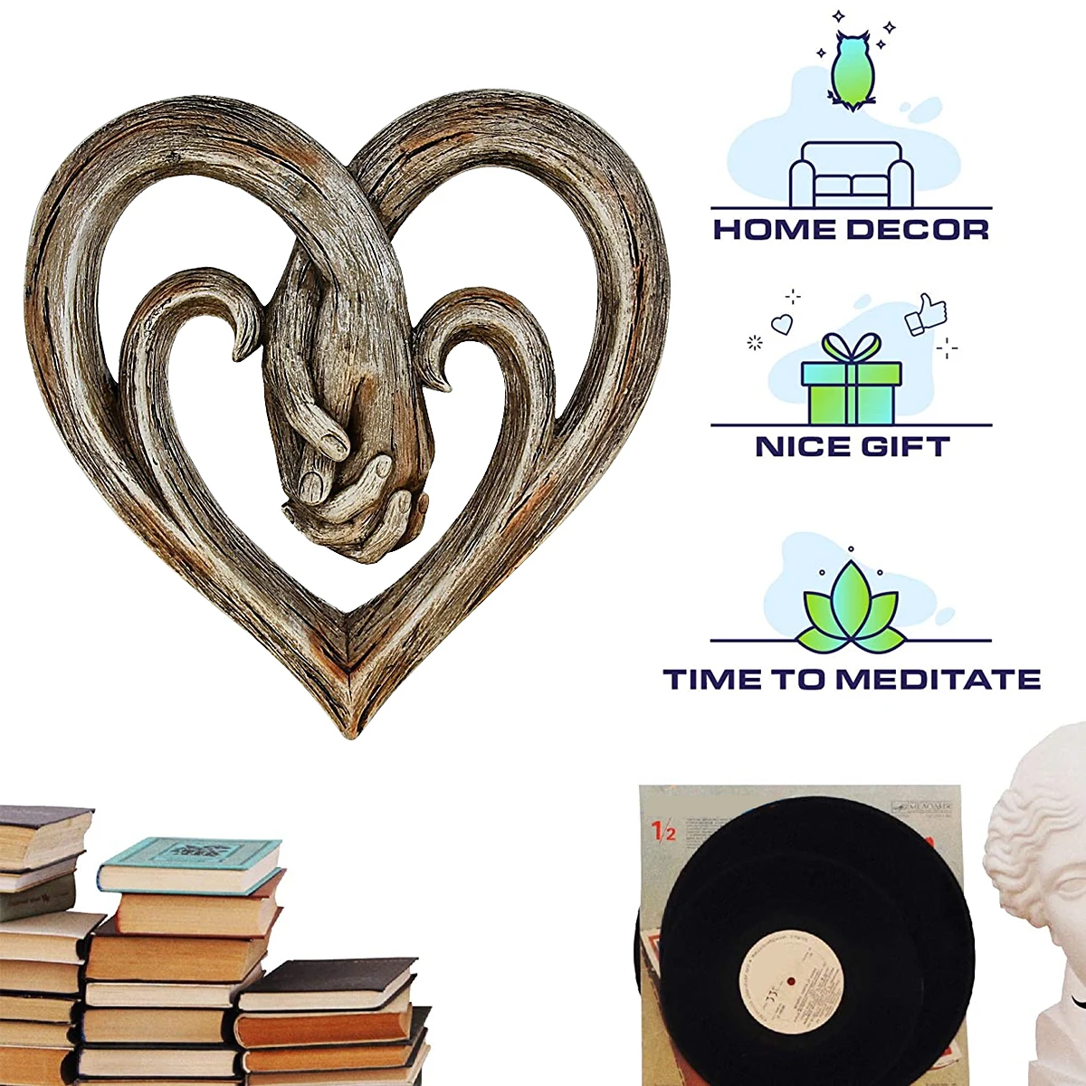 Creative Heart Shape Wooden Sculpture Wall Art Handshake Craft Statue For Office Room Wedding Home Decor Kawaii Accessories
Creative Heart Shape Wooden Sculpture Wall Art Handshake Craft Statue For Office Room Wedding Home Decor Kawaii Accessories