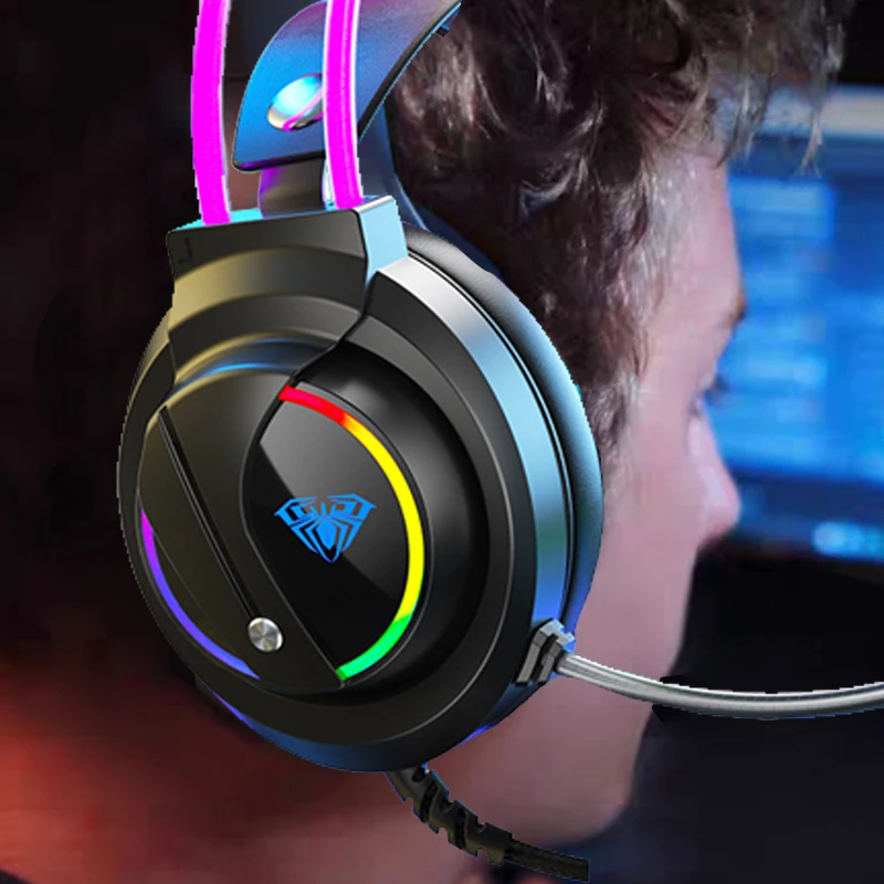 USB7.1 Gamer Headphones For PC Gaming Headset With Microphone RGB Head Beam Wired Cable For Computer Laptop Gamers
USB7.1 Gamer Headphones For PC Gaming Headset With Microphone RGB Head Beam Wired Cable For Computer Laptop Gamers