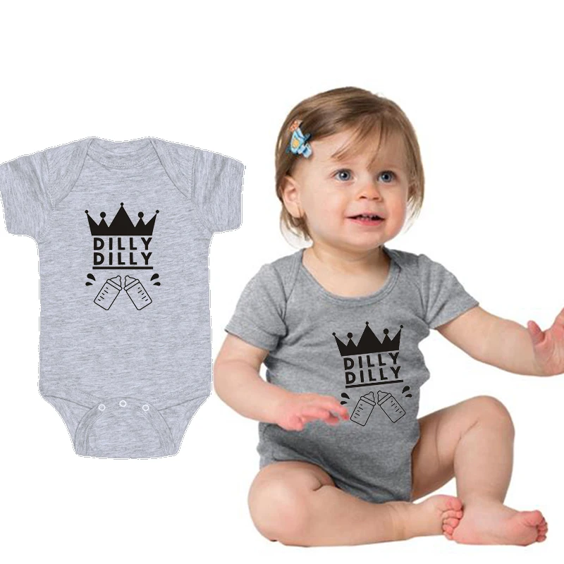 Summer Gray Letters Newborn Toddler Infant Baby Boys Girls Short Sleeve Dilly Dilly Romper Jumpsuit Baby Clothes baby boy
Summer Gray Letters Newborn Toddler Infant Baby Boys Girls Short Sleeve Dilly Dilly Romper Jumpsuit Baby Clothes baby boy