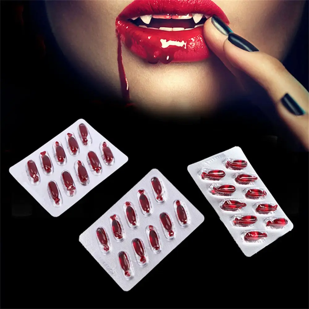 Realistic Fake Blood Pills Prank Toy Hematemesis Capsules Halloween April Fools Day Party Props Funny Scary Vampire Supplies 
Realistic Fake Blood Pills Prank Toy Hematemesis Capsules Halloween April Fools Day Party Props Funny Scary Vampire Supplies