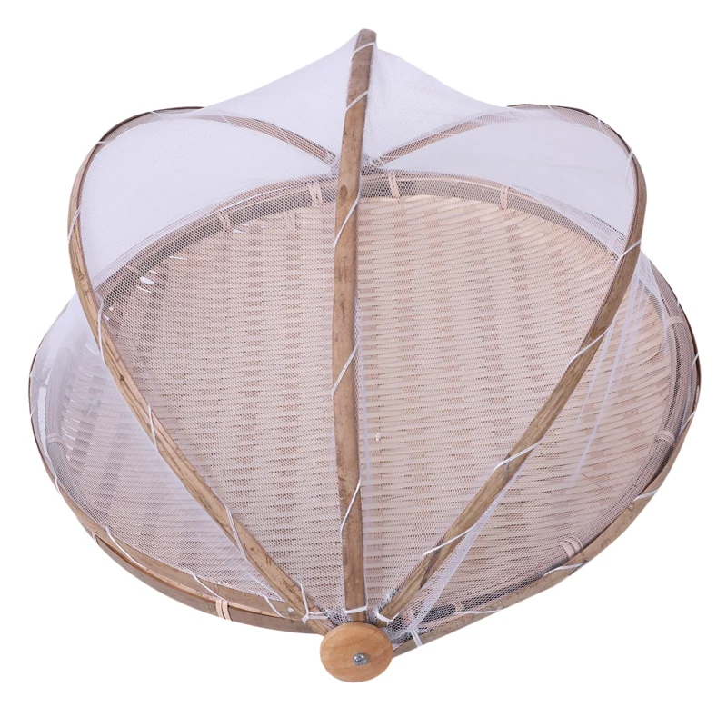 Handmade Bamboo Woven Bug Proof Wicker Basket Dustproof Picnic Fruit Tray Food Bread Dishes Cover With Gauze Panier Osier
Handmade Bamboo Woven Bug Proof Wicker Basket Dustproof Picnic Fruit Tray Food Bread Dishes Cover With Gauze Panier Osier
