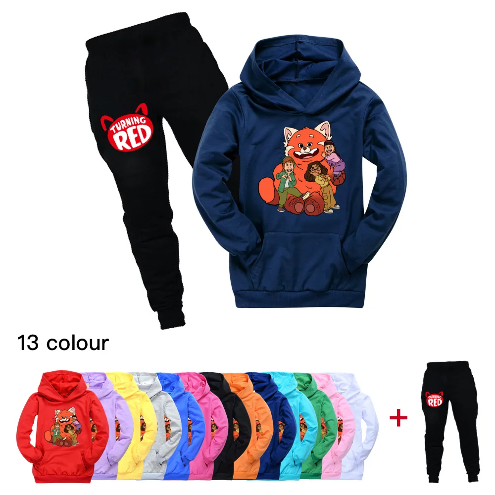 2022 Spring and Autumn New Disney Turning Red Boys Long-Sleeved Hoodie Pants Suit Teen Girls T-Shirt + Pants Suit
2022 Spring and Autumn New Disney Turning Red Boys Long-Sleeved Hoodie Pants Suit Teen Girls T-Shirt + Pants Suit