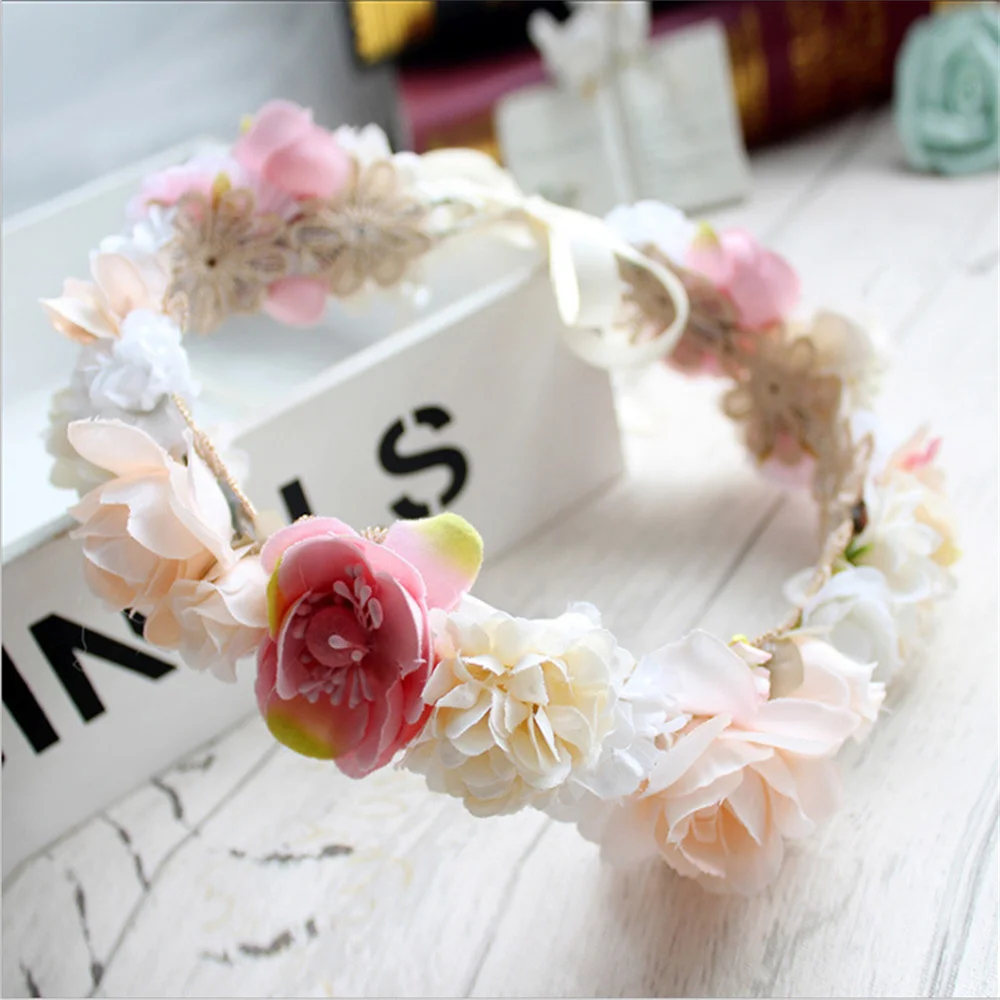 Artificial Silk Flower Wreath Bride Women Flower Crown Hairband Wedding Floral Headband Garland Ribbon Girl Hair Accessories
Artificial Silk Flower Wreath Bride Women Flower Crown Hairband Wedding Floral Headband Garland Ribbon Girl Hair Accessories