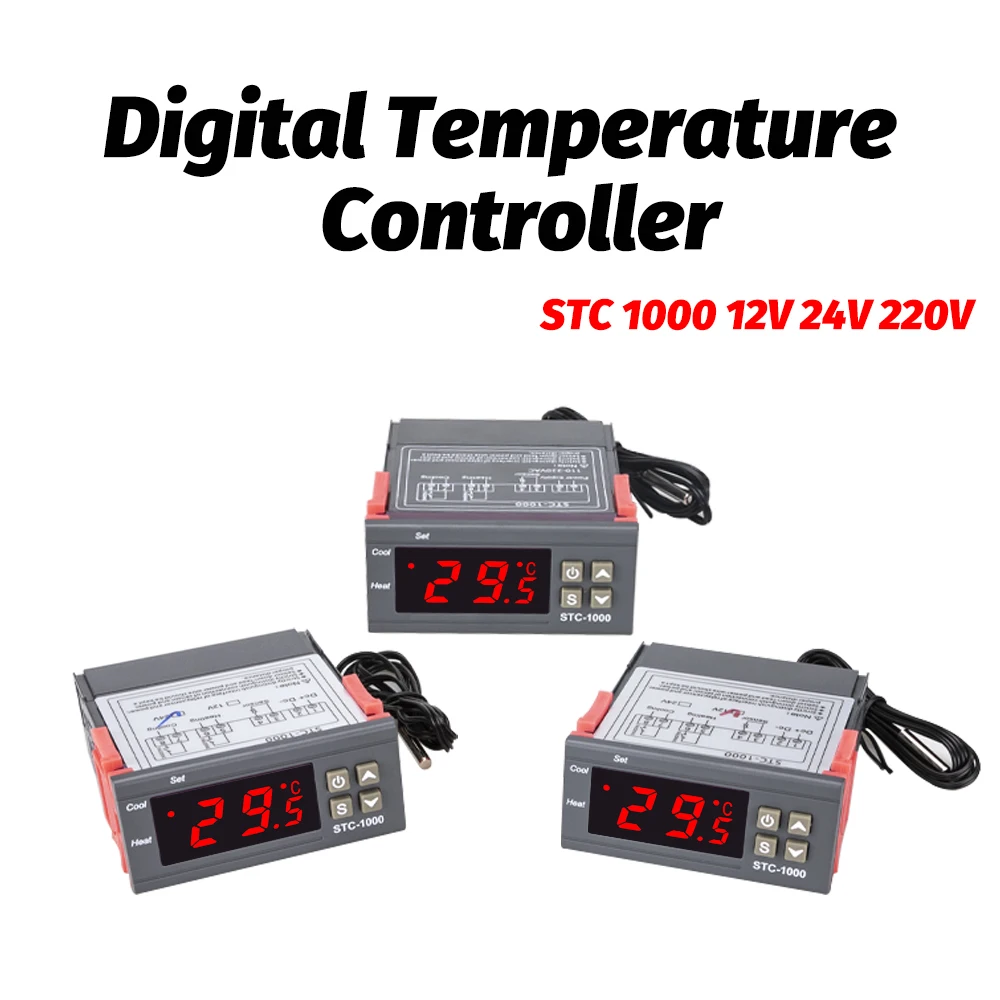 STC-1000 STC 1000 LED Digital Thermostat for Incubator Temperature Controller Thermoregulator Relay Heating Cooling 220V 12V 24V
STC-1000 STC 1000 LED Digital Thermostat for Incubator Temperature Controller Thermoregulator Relay Heating Cooling 220V 12V 24V