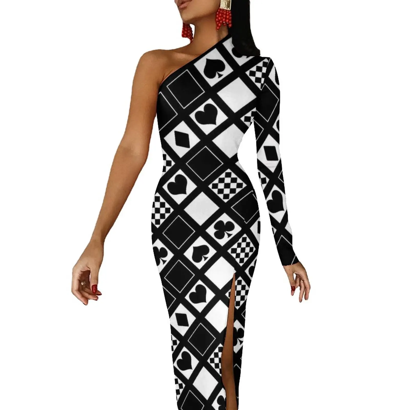 Длинное платье в стиле «покерные карты», Женское Платье макси с сердцами, крестиками, клубами, обтягивающее весеннее платье в стиле ретро, одежда на заказ с Боковым Разрезом
Длинное платье в стиле «покерные карты», Женское Платье макси с сердцами, крестиками, клубами, обтягивающее весеннее платье в стиле ретро, одежда на заказ с Боковым Разрезом