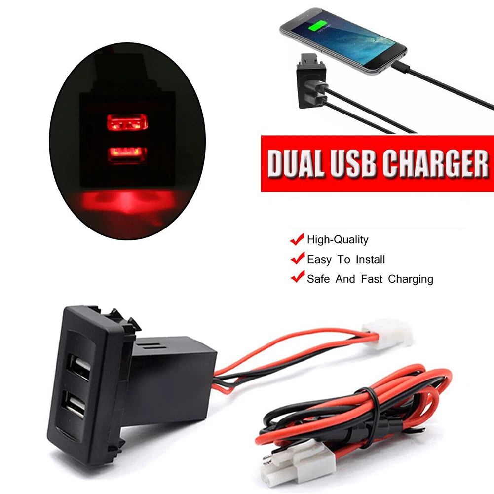 Car Dual USB Port Charger Socket Light Built-In Socket 2.1A For Transport T4 Car Interior Replacement Parts
Car Dual USB Port Charger Socket Light Built-In Socket 2.1A For Transport T4 Car Interior Replacement Parts