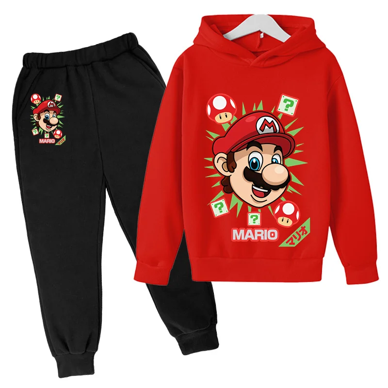 Kids Clothes Girls Super Marios Hoodie Sweatshirt Pants 2 pcs Sets Boys Anime Kawaii Clothes Sportwear HoodiesLong-sleeve
Kids Clothes Girls Super Marios Hoodie Sweatshirt Pants 2 pcs Sets Boys Anime Kawaii Clothes Sportwear HoodiesLong-sleeve
