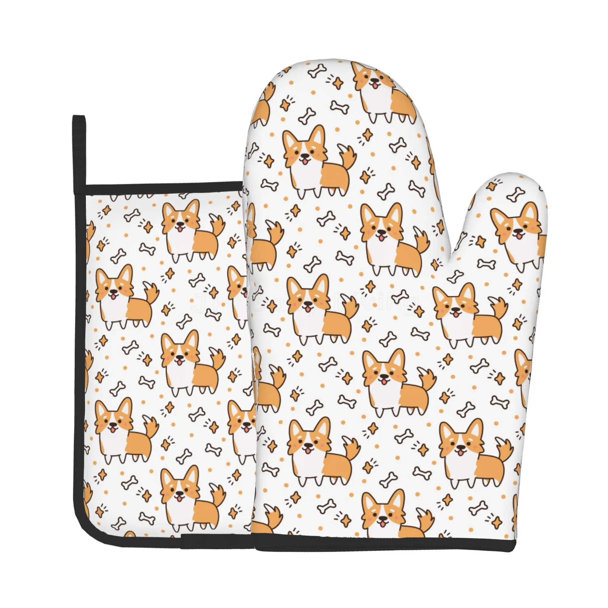 Kawaii Corgi Heat Resistant Oven Mitts and Pot Holders Sets Non Slip Thick Kitchen Microwave Gloves for Cooking Baking Grilling
Kawaii Corgi Heat Resistant Oven Mitts and Pot Holders Sets Non Slip Thick Kitchen Microwave Gloves for Cooking Baking Grilling