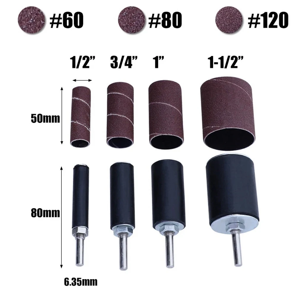 16pcs Durable Sanding Rubber Drum Kit Sandpaper W/ Mandrel For Polishing Grinding Wood Metal Power Tools Accessories
16pcs Durable Sanding Rubber Drum Kit Sandpaper W/ Mandrel For Polishing Grinding Wood Metal Power Tools Accessories