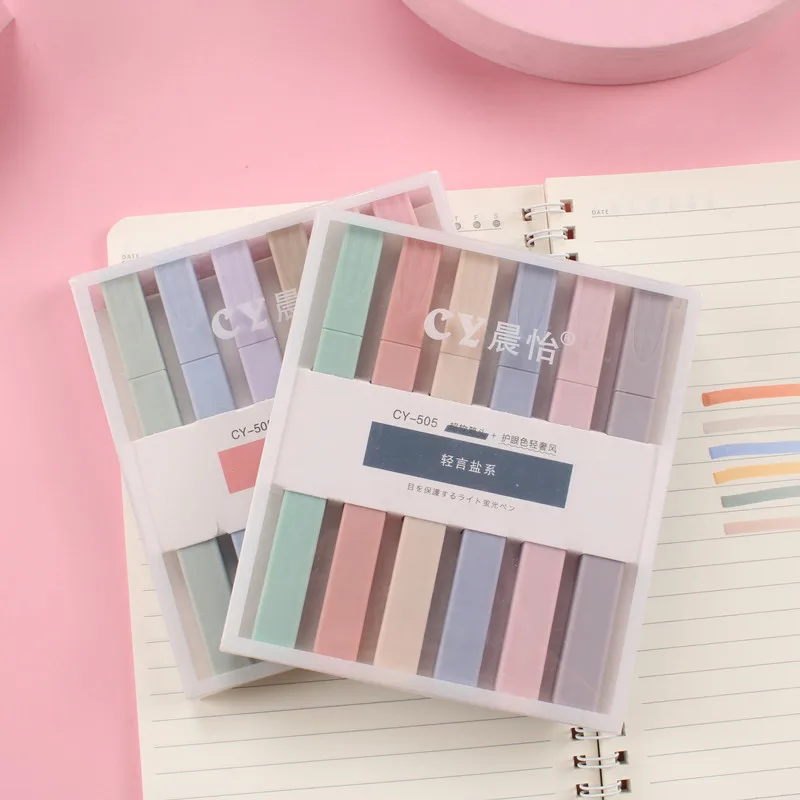 6pcs/box Morandi Color Fluorescent Note Pen Square Penholder School Supplies
6pcs/box Morandi Color Fluorescent Note Pen Square Penholder School Supplies