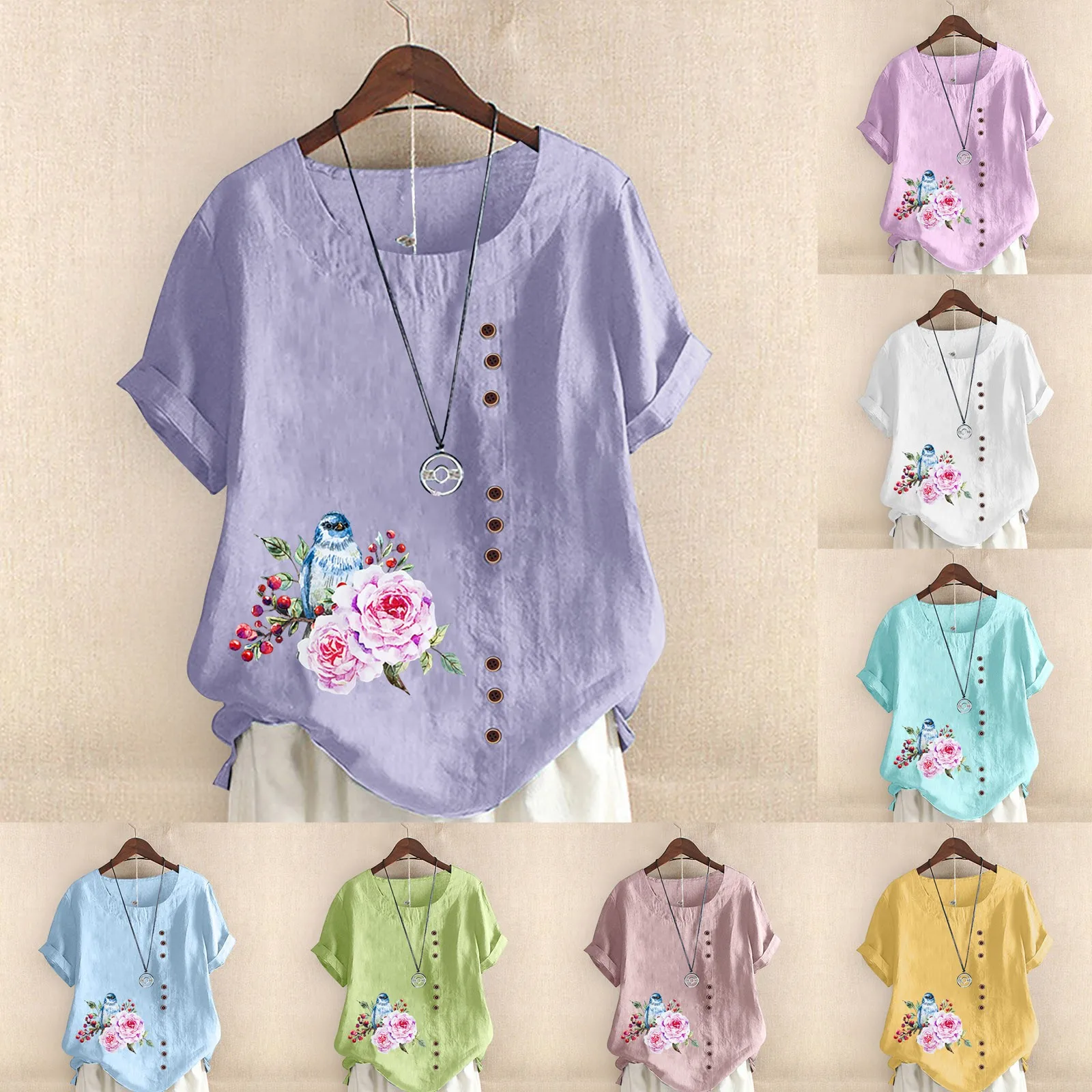 Женское платье с круглым вырезом и рукавом реглан, с коротким рукавом 
Женское платье с круглым вырезом и рукавом реглан, с коротким рукавом