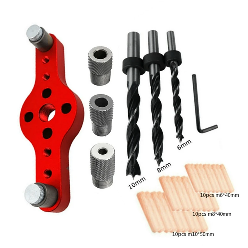 Vertical Pocket Hole Jig Woodworking 6/8/10Mm Wood Dowelling Centering Drill Guide Kit
Vertical Pocket Hole Jig Woodworking 6/8/10Mm Wood Dowelling Centering Drill Guide Kit