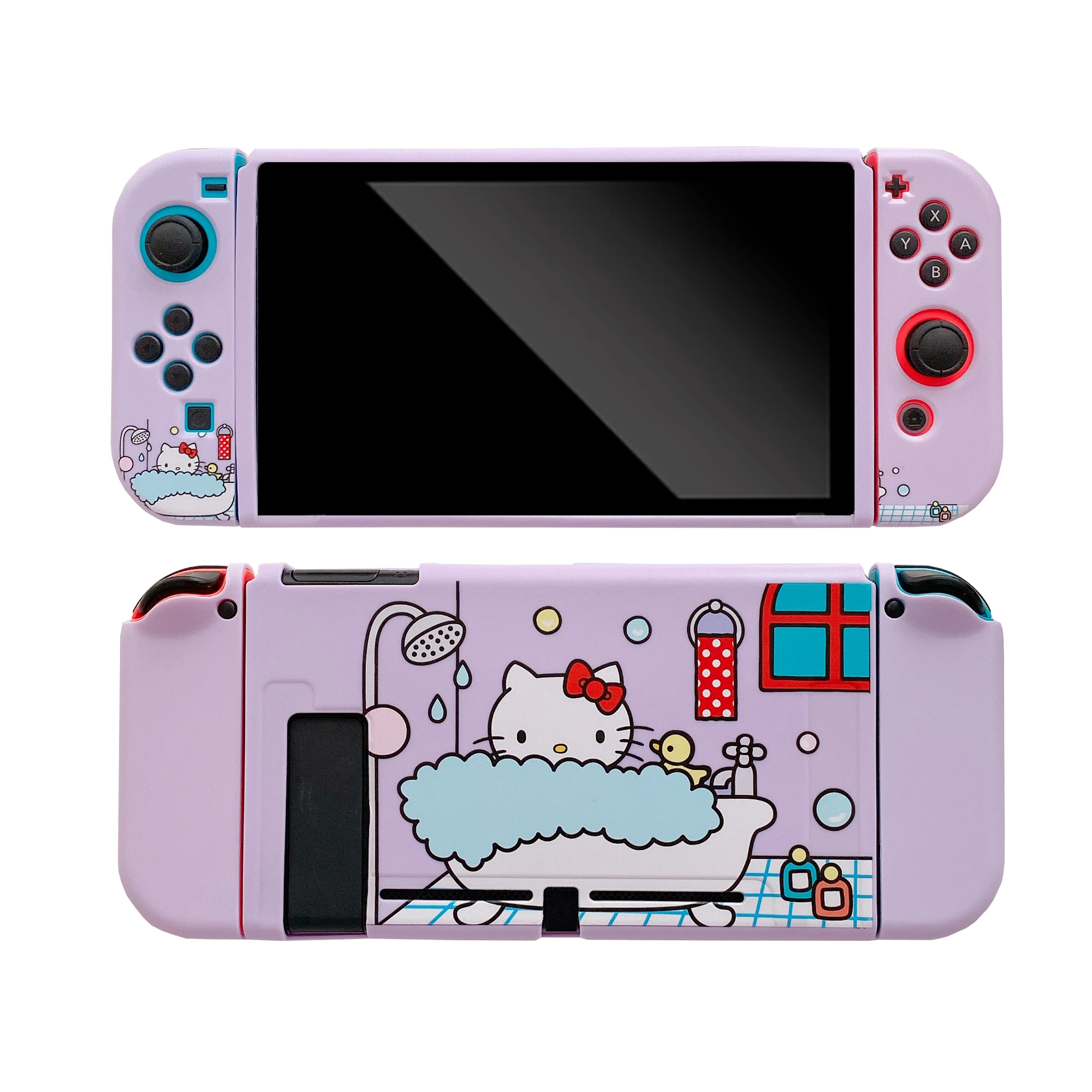 

Sanrio Hello Kitty Purple Gudetama XO Soft Phone Cases For Nintendo Switch Game Console Controller OLED Gaming Accessories