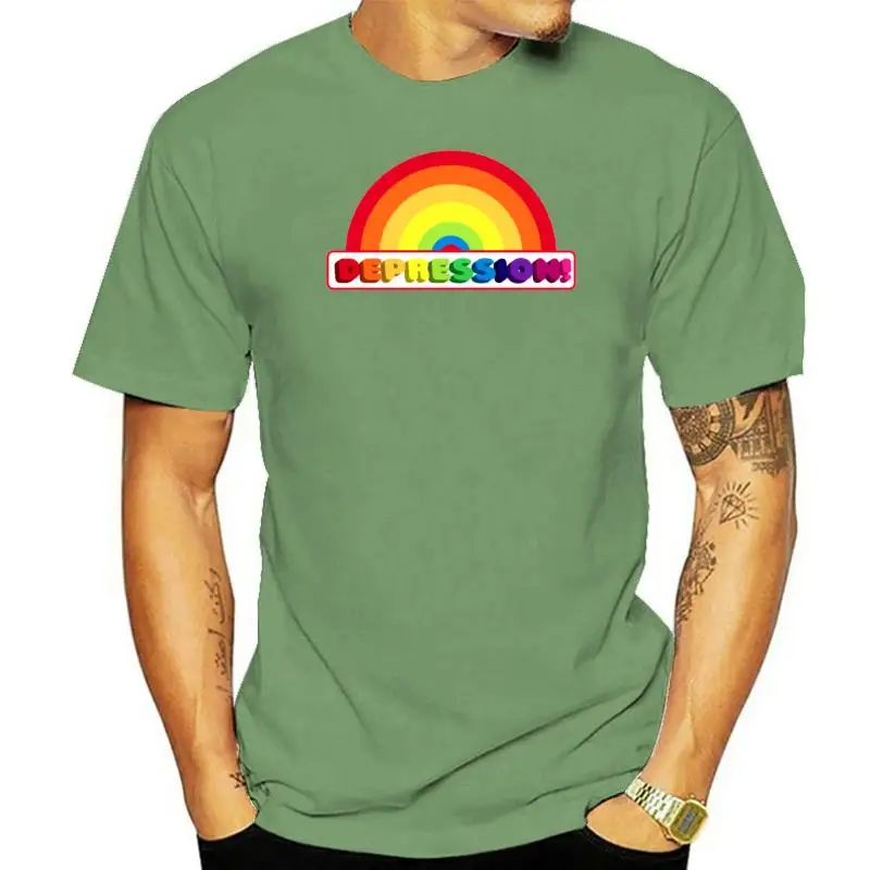 Depression T-Shirt Men Colorful Print Cotton T Shirt Awesome Short Sleeve Casual T-Shirts Graphic Tees Summer Music Tee Shirt
Depression T-Shirt Men Colorful Print Cotton T Shirt Awesome Short Sleeve Casual T-Shirts Graphic Tees Summer Music Tee Shirt