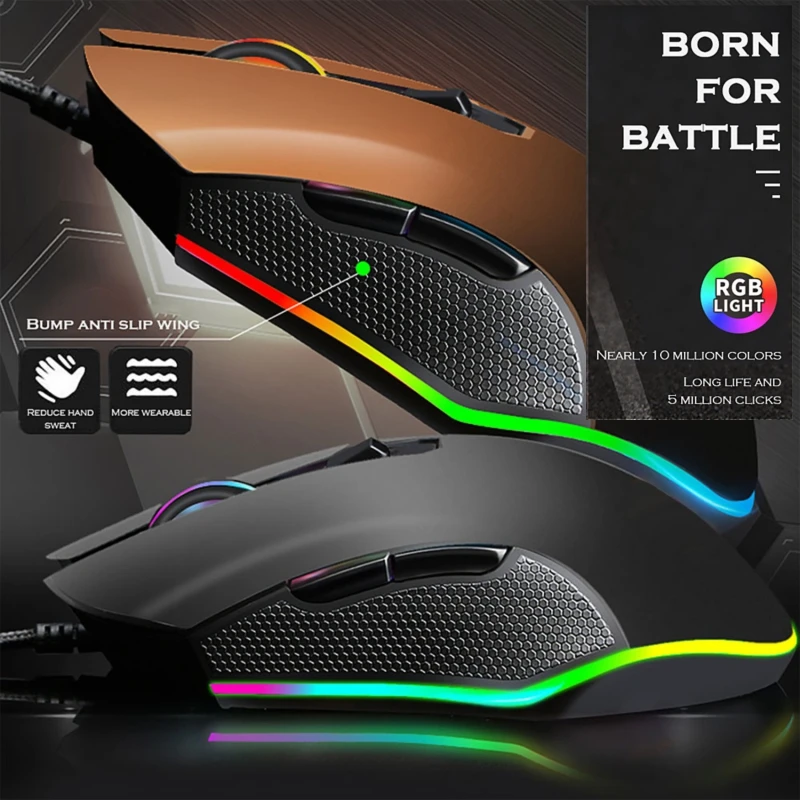 Игровые клавиатуры для настольного ПК эргономичная Проводная USB клавиатура с RGB