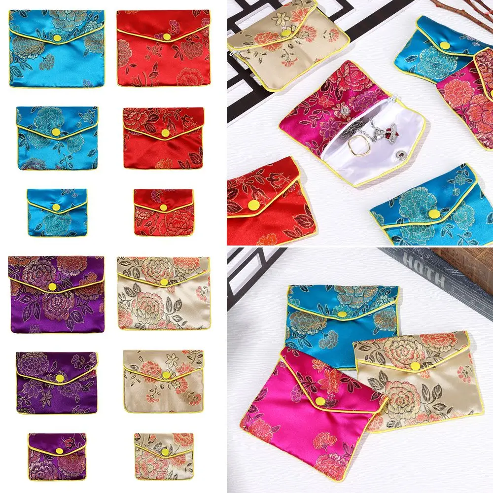 Chinese Brocade Handmade Embroidery Gift Storage Pouch Bag Zipper Jewelry Bag Snap Case Satin Coin Purse 
Chinese Brocade Handmade Embroidery Gift Storage Pouch Bag Zipper Jewelry Bag Snap Case Satin Coin Purse