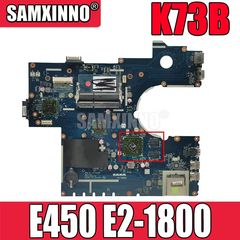 Материнская плата K73B с процессором E450 E2-1800 для ASUS K73B K73BE X73B K73BR K73BY PBL70
Материнская плата K73B с процессором E450 E2-1800 для ASUS K73B K73BE X73B K73BR K73BY PBL70