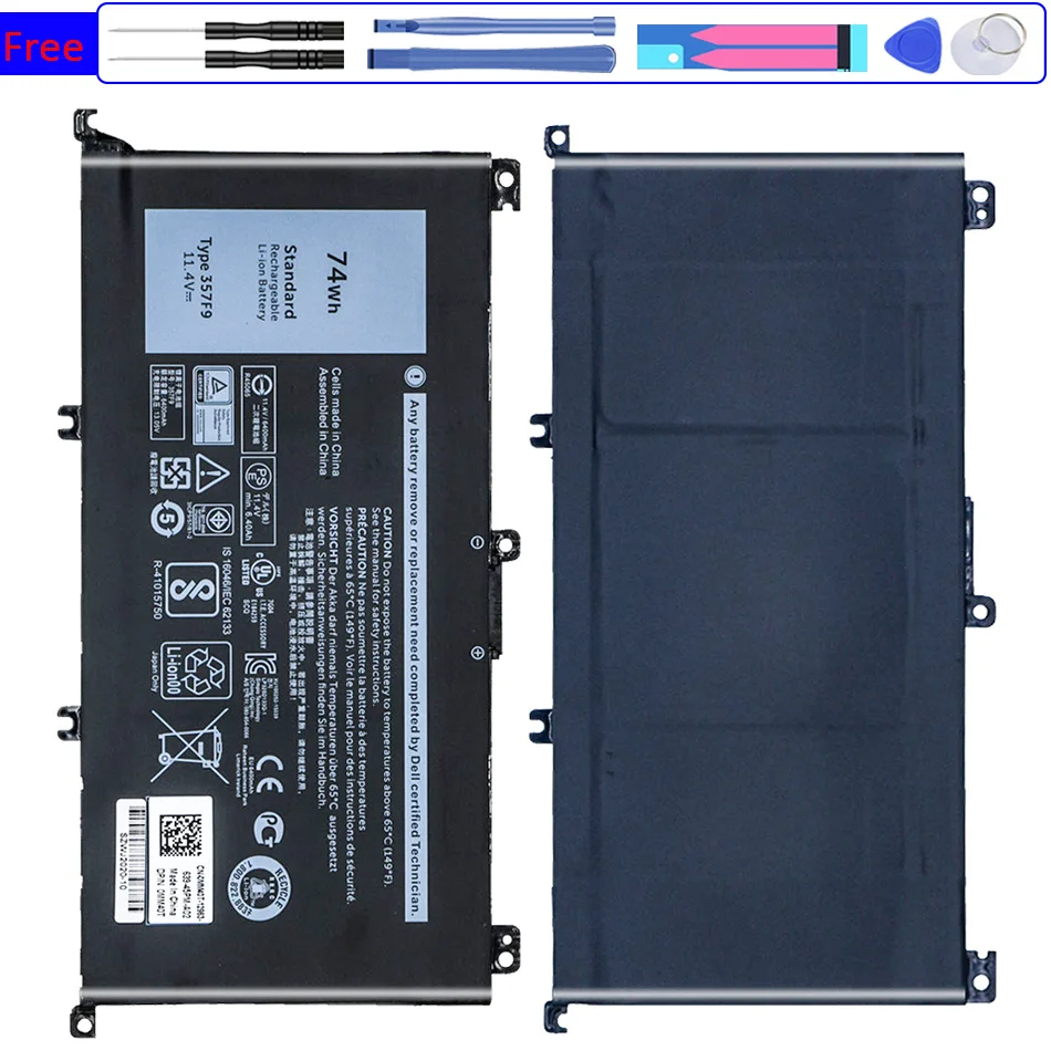 Аккумулятор для ноутбука 357F9 11,4 в 74 Вт-ч для Dell Inspiron 15- 7000 7559 7557 7566 7567 Φ
Аккумулятор для ноутбука 357F9 11,4 в 74 Вт-ч для Dell Inspiron 15- 7000 7559 7557 7566 7567 Φ