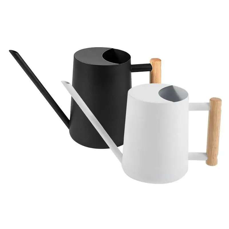 Кастрюля для полива с прямым носиком, длинная водостойкая из нержавеющей стали, с ручкой для цветов