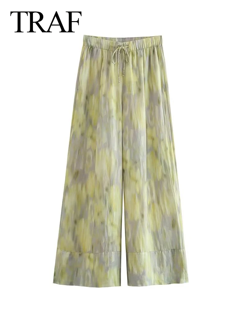 TRAF Women Fashion High Waist Cotton Linen Loose Casual Tie Dye Elastic Waist 2023 Summer Female Ankle Length Wide Leg Pants
TRAF Women Fashion High Waist Cotton Linen Loose Casual Tie Dye Elastic Waist 2023 Summer Female Ankle Length Wide Leg Pants