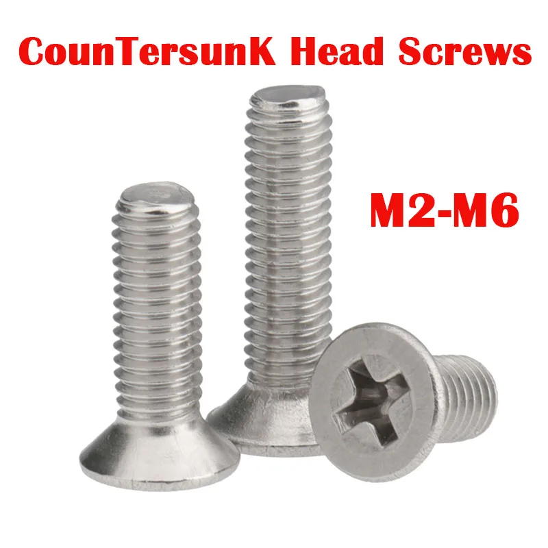316 Stainless Steel Cross Recessed Countersunk Head Machine Screw Flat Head Small Screw M2- M6
316 Stainless Steel Cross Recessed Countersunk Head Machine Screw Flat Head Small Screw M2- M6