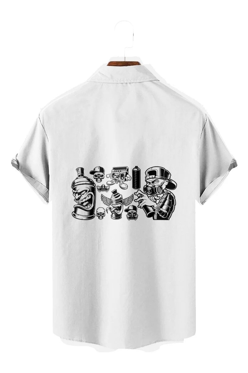 2022 Men's Short Sleeve Lapel Shirt Plus Size Graffiti Culture 3 3D Printed Men's Top with Pockets
2022 Men's Short Sleeve Lapel Shirt Plus Size Graffiti Culture 3 3D Printed Men's Top with Pockets