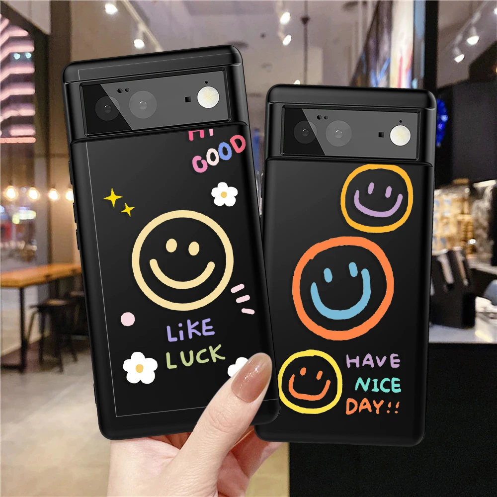 

Smiling Face Case for Google Pixel 7a 7Pro 6a 6 6Pro Soft TPU Cover for Google 5 5a 5G 4XL 4 2 3 3a XL 4a 7 Protection Shell