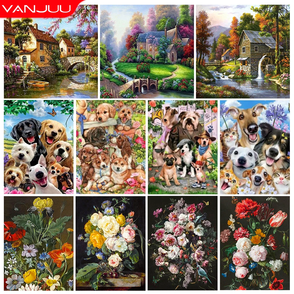 Landscape 5D DIY Diamond Painting Kit Flower Dog Cross Diamond Embroidery Full Round Rhinestone Mosaic Home Decor Friend Gift
Landscape 5D DIY Diamond Painting Kit Flower Dog Cross Diamond Embroidery Full Round Rhinestone Mosaic Home Decor Friend Gift