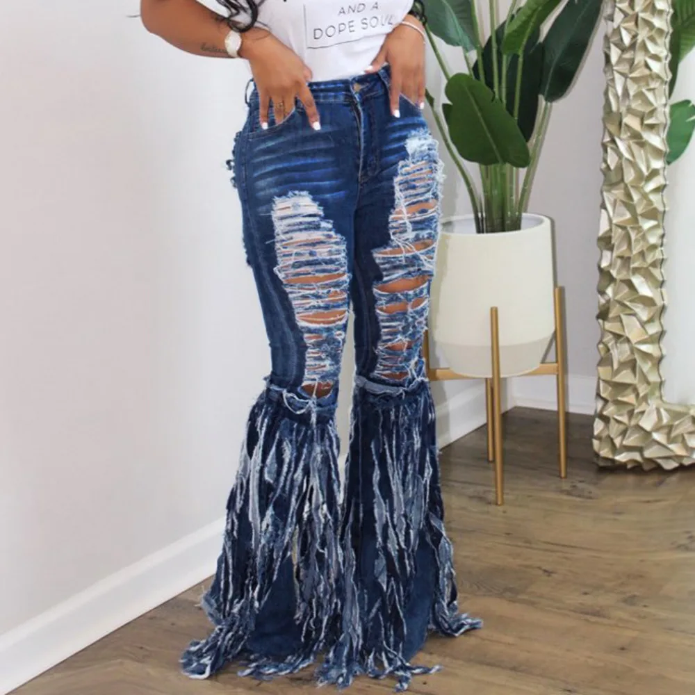 Casual Flared Pants Women Jeans Trousers Fashion Tassel Fringe Streetwear Female High Waisted Bell Bootom Jeans Denim Camouflage
Casual Flared Pants Women Jeans Trousers Fashion Tassel Fringe Streetwear Female High Waisted Bell Bootom Jeans Denim Camouflage