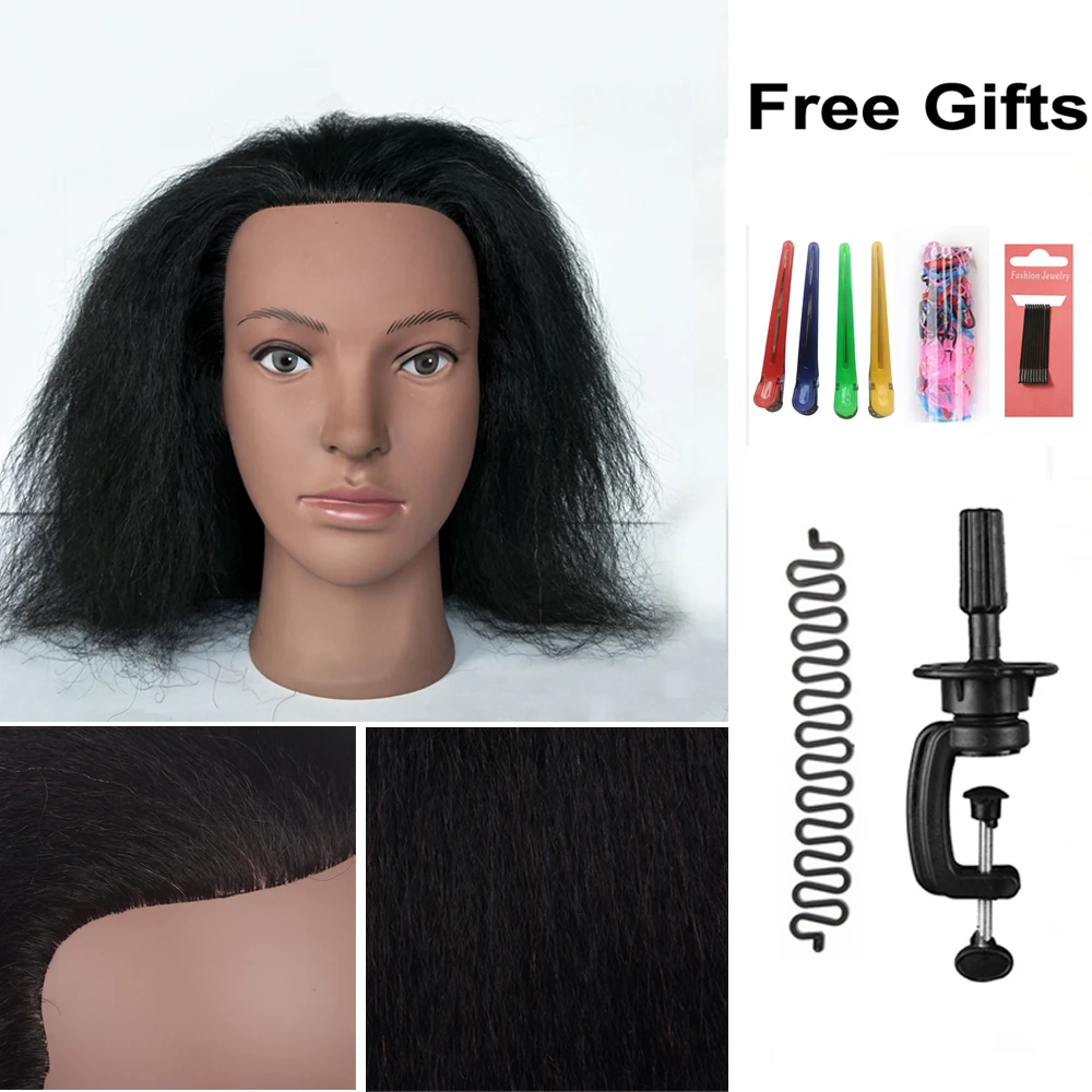 Afro Mannequin Head With Hair And Adjustable Stand For Practice Styling Braiding 100% Animal Hair Training Mannequin Dummy Heads
Afro Mannequin Head With Hair And Adjustable Stand For Practice Styling Braiding 100% Animal Hair Training Mannequin Dummy Heads