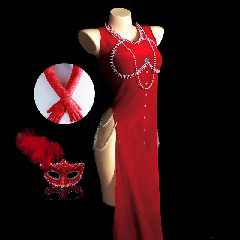 Женское бархатное платье-Ципао XS4294, красное платье с жемчужинами для диджея, сцены, клуба, фестиваля, сцены, шоу, маскарада, выпускного вечера
Женское бархатное платье-Ципао XS4294, красное платье с жемчужинами для диджея, сцены, клуба, фестиваля, сцены, шоу, маскарада, выпускного вечера