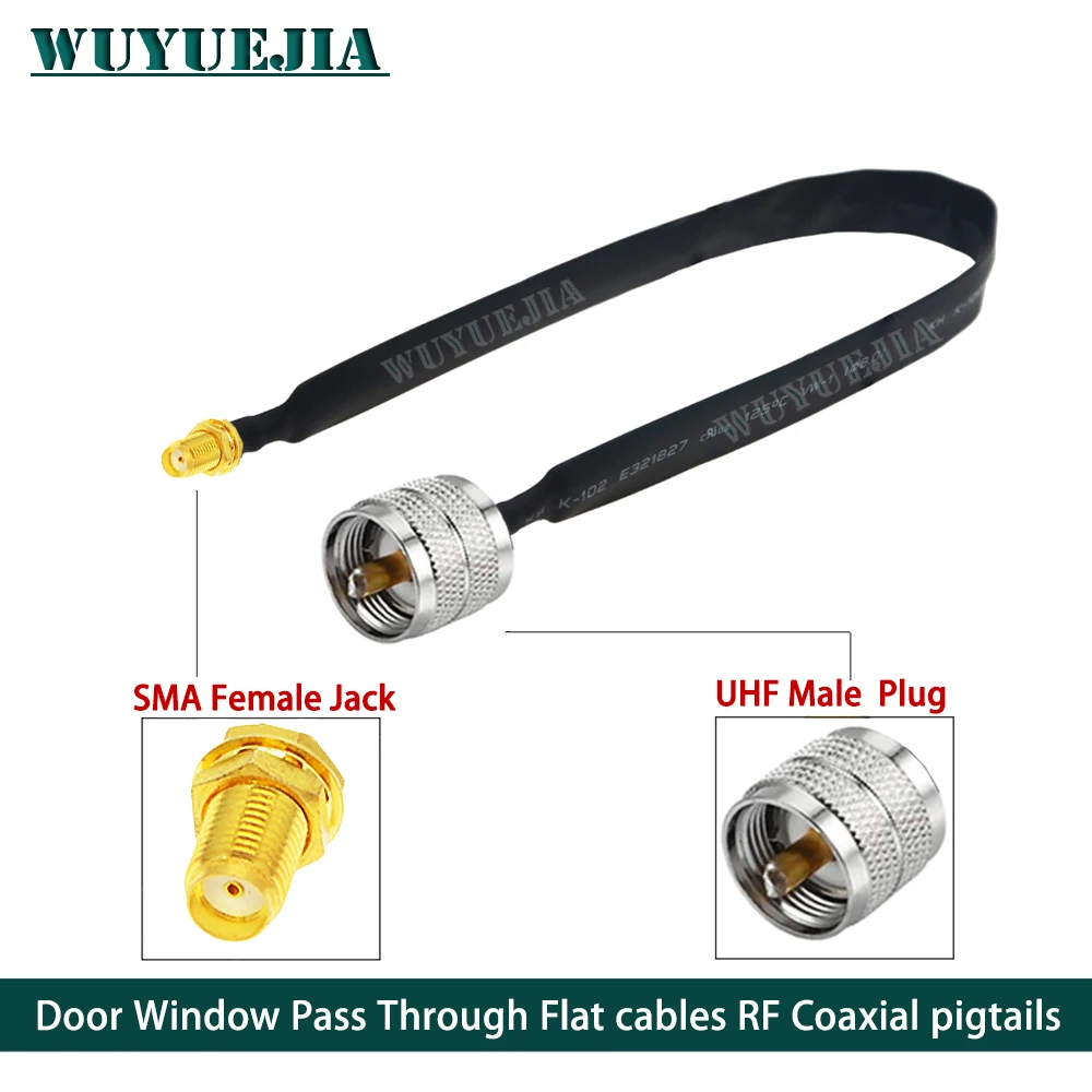 HOTSELL UHF Male to SMA Female Door Window Pass Through Flat RF Coaxial Cable 50 Ohm RF Coax Pigtail Extension Cord 20CM30CM40CM 
HOTSELL UHF Male to SMA Female Door Window Pass Through Flat RF Coaxial Cable 50 Ohm RF Coax Pigtail Extension Cord 20CM30CM40CM