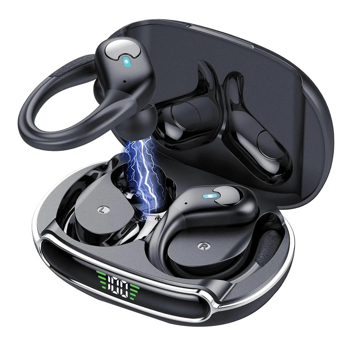 Bluetooth 5.3 Headphones,IPX8 Waterproof Earbuds, ENC HD Call, In-Ear Headphones Wireless Deep Bass Sports Headphones
Bluetooth 5.3 Headphones,IPX8 Waterproof Earbuds, ENC HD Call, In-Ear Headphones Wireless Deep Bass Sports Headphones
